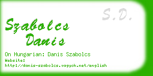 szabolcs danis business card